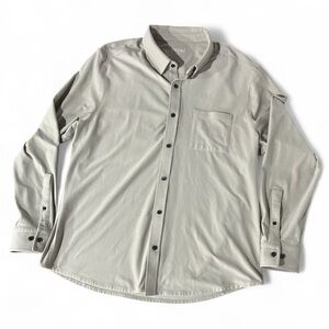 RHONE WFH Light Gray Long Sleeve Button-Down Shirt - Men’s XL